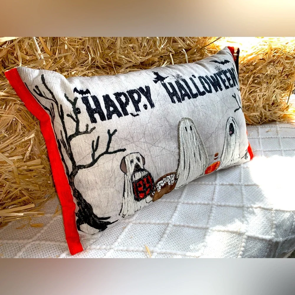 Halloween Decor Dogs in Ghost Costumes Trick or Treating Happy Halloween- NWT
